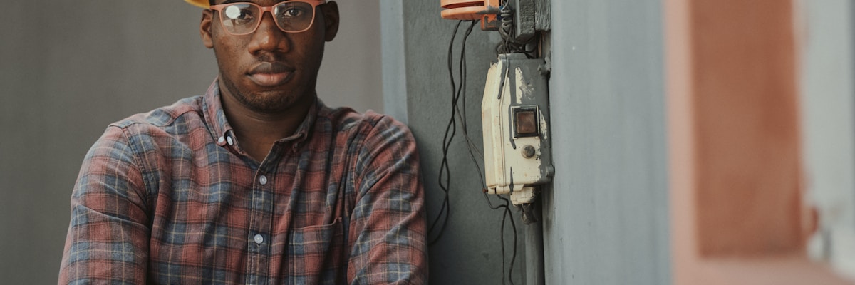 Professional electrician working on electrical panel in Dubai